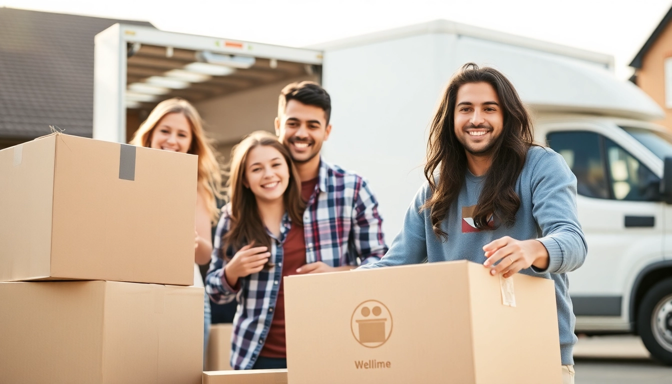 Family packing boxes for home removals in West Yorkshire, showcasing care and professionalism in the moving process.