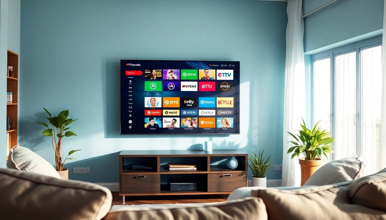 Experience the best IPTV Subscription USA with an inviting living room setting.