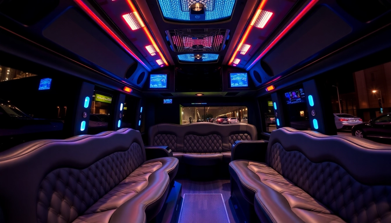Experience the luxurious Atlanta party bus featuring plush interiors and modern amenities for your celebration.