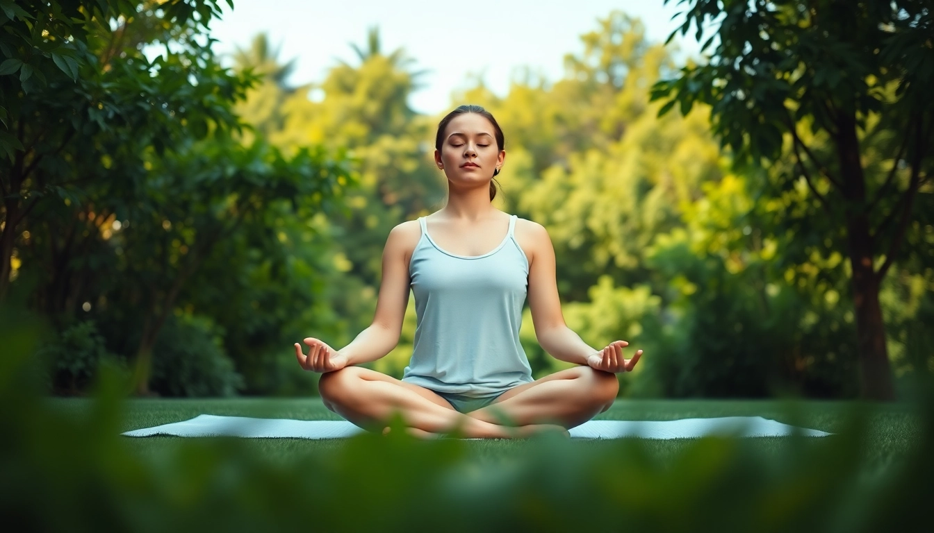 Practicing mindfulness outdoors to help with dealing with anxiety and achieving tranquility.