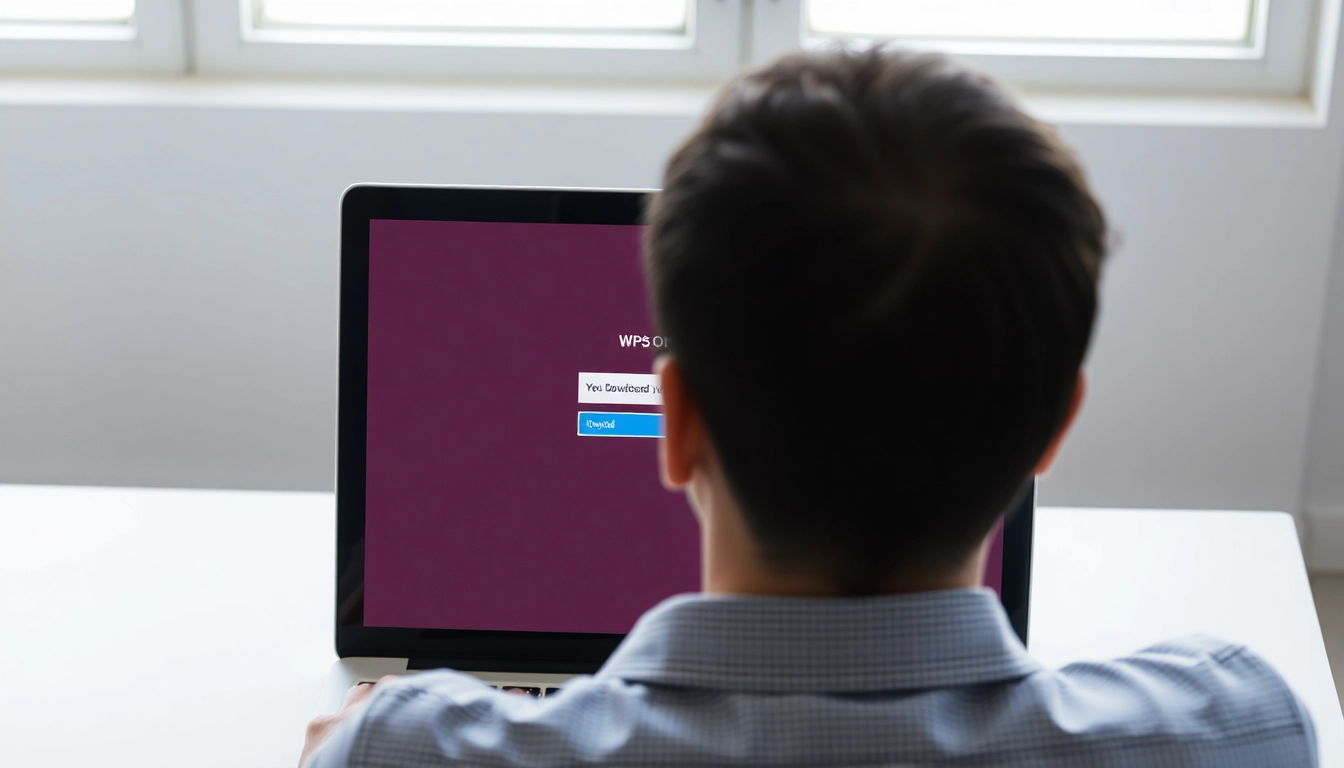 Download WPS Office软件 on a laptop with an engaging interface and user-friendly experience.