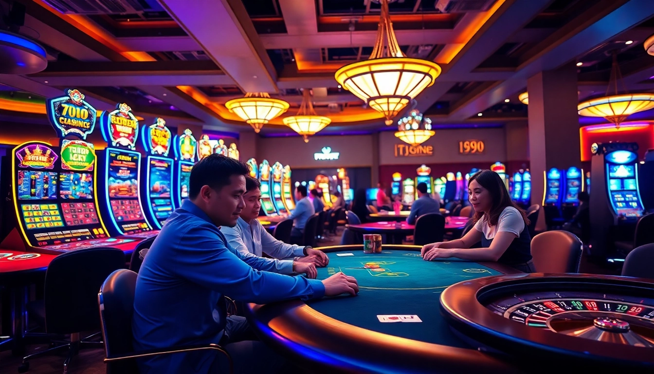 Experience the excitement of TPower casino with players enjoying vibrant games and engaging atmosphere.