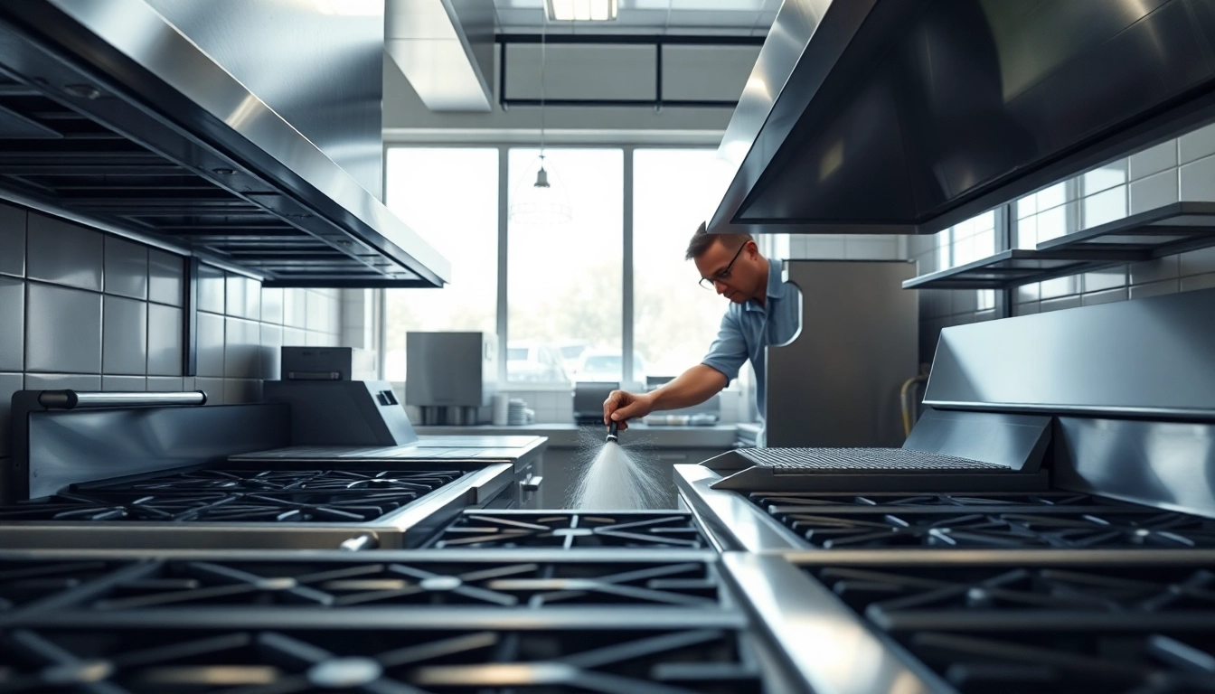 Performing Restaurant Cooking Appliance Cleaning on pristine kitchen equipment with professional expertise.