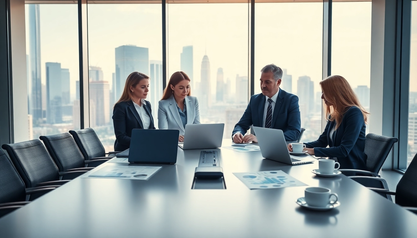 Quickplus Business Consultants collaborating in a modern office to highlight expert consulting services.