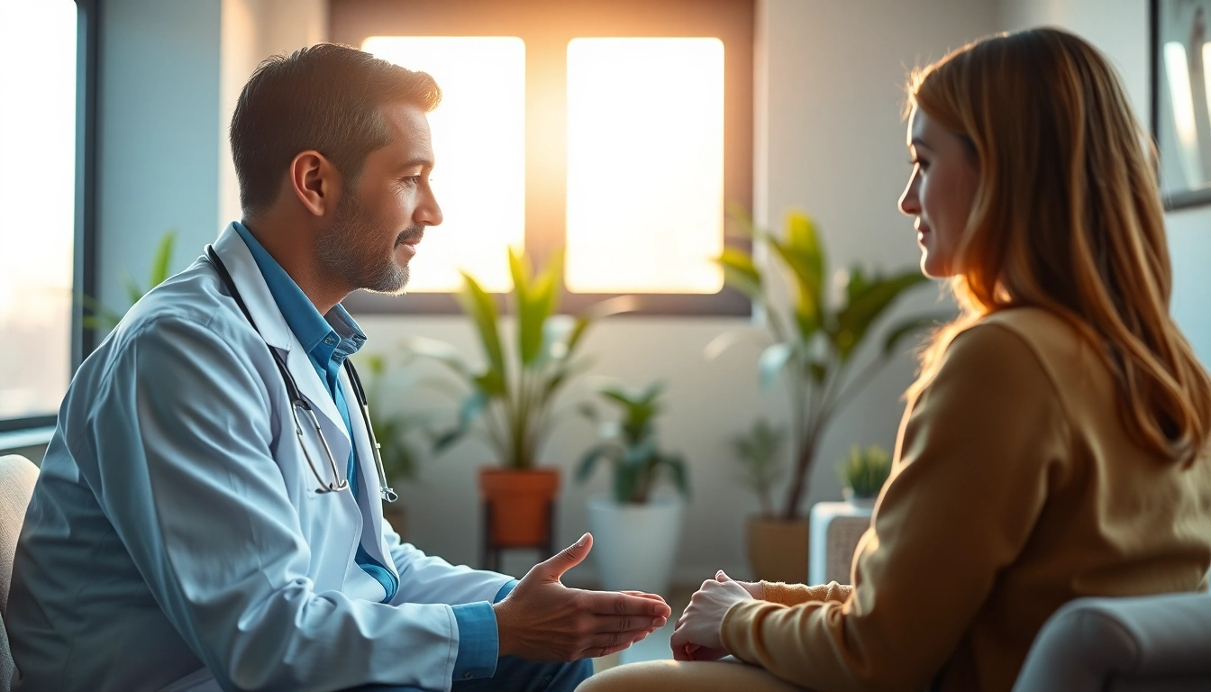 Engaging psychiatrist session focused on anxiety in a calming office environment.