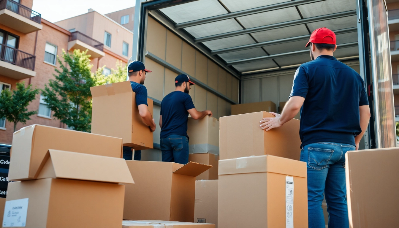 Movers Toronto carefully loading boxes into a truck, showcasing efficient moving practices.