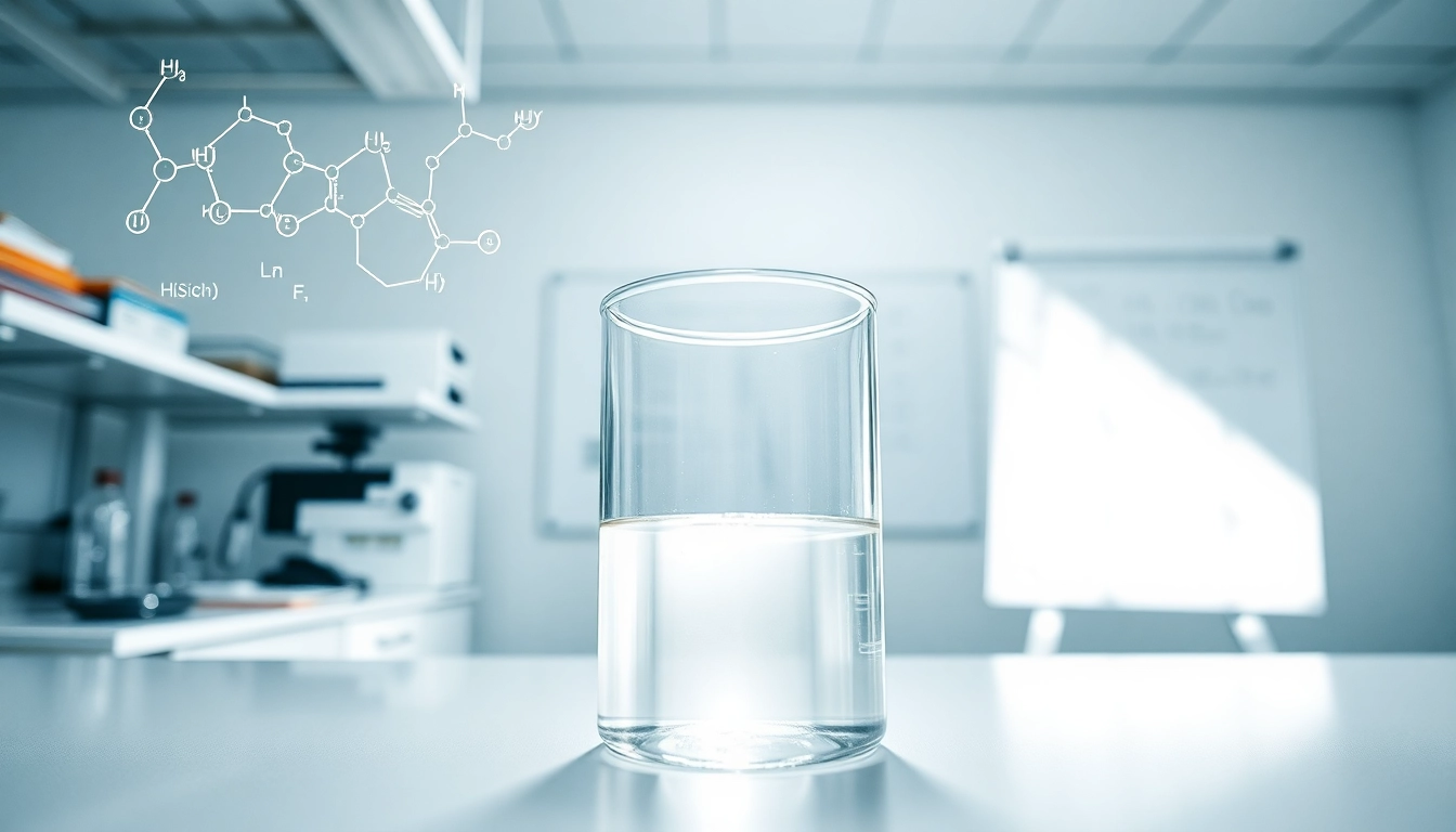Sodium Carboxymethyl Cellulose solution in a laboratory setup demonstrating clarity and precision.